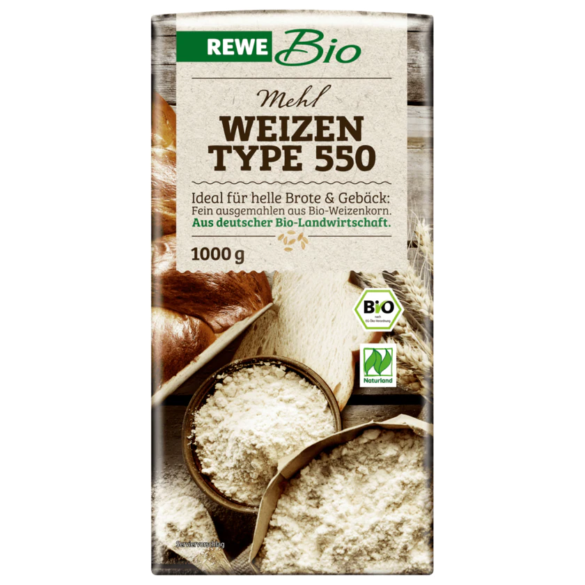 REWE Bio Weizenmehl Type 550 1kg - 4337256114837