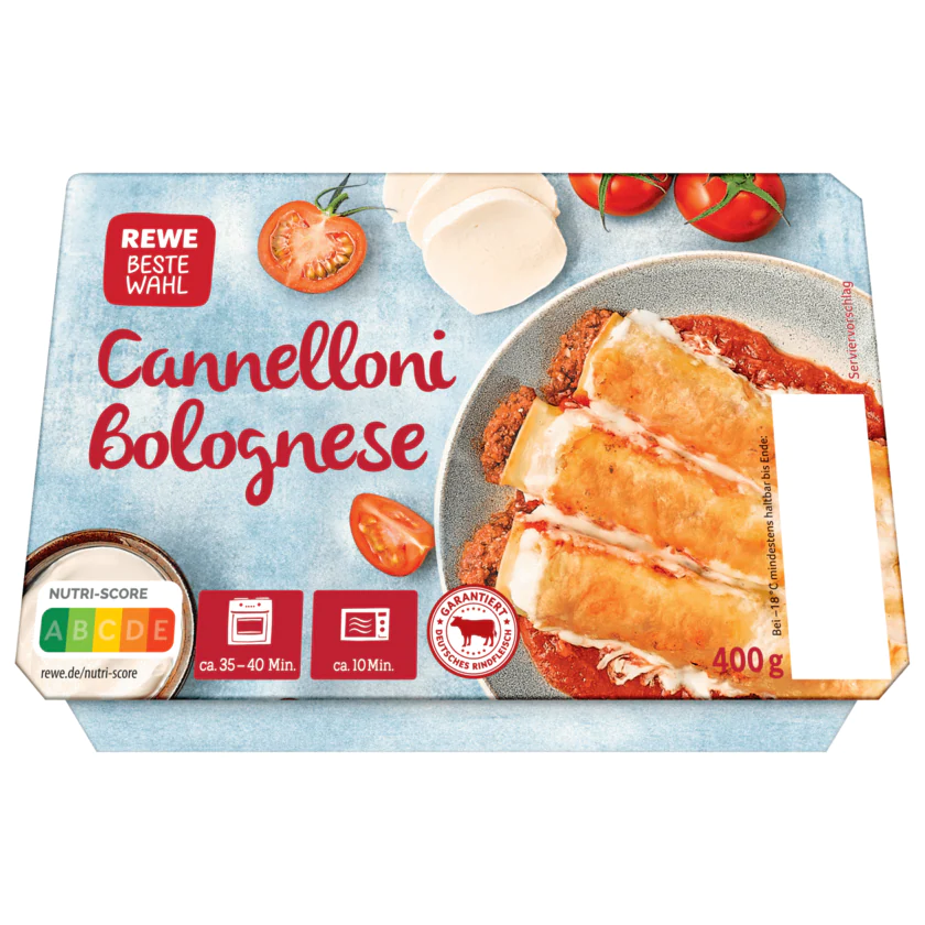 REWE Beste Wahl Cannelloni Bolognese 400g - 4337256149754
