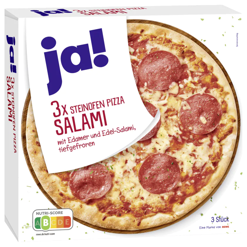 Ja! Pizza Salami 3x350g - 4337256150972