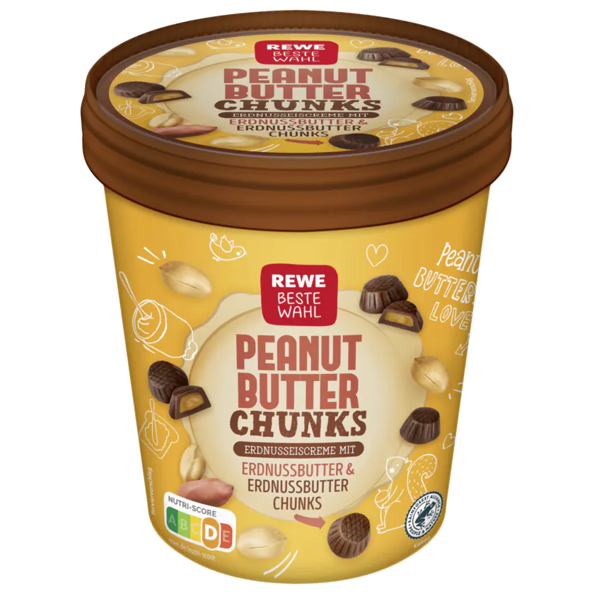 REWE Beste Wahl Peanut Butter Chunks 500ml - 4337256159982