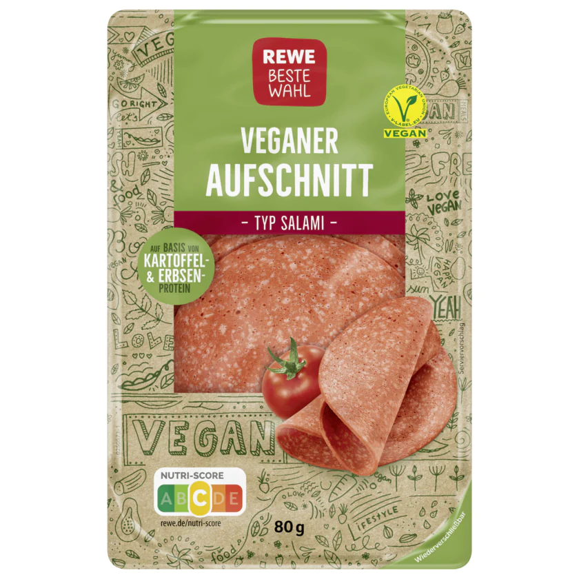 Rewe Beste Wahl Vegane Salami 80g - 4337256165570