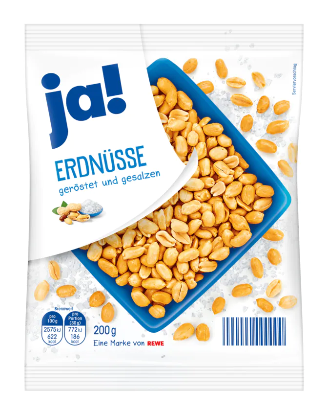ja! Erdnüsse geröstet & gesalzen 200g - 4337256175814