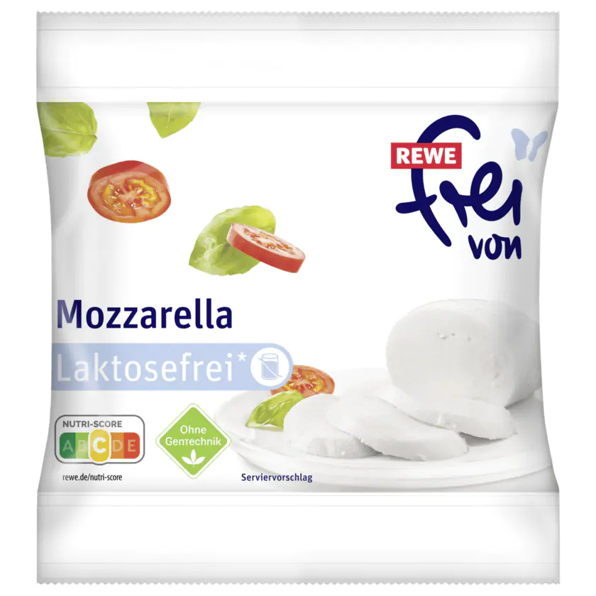 REWE Frei von Mozzarella laktosefrei 125g - 4337256175869