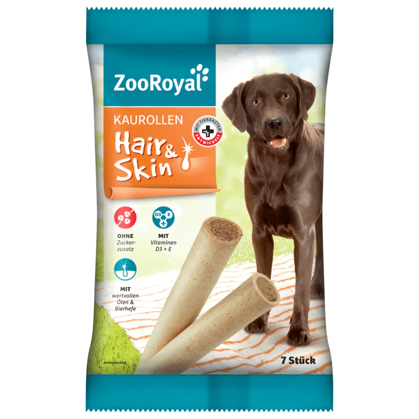 ZooRoyal Hundesnack Kaurollen Hair & Skin 175g - 4337256176149