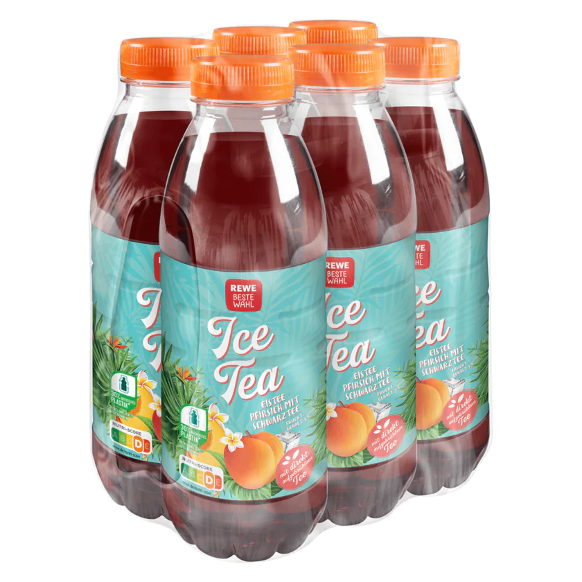 REWE Beste Wahl Pfirsich Eistee 6x0,5l - 4337256176804