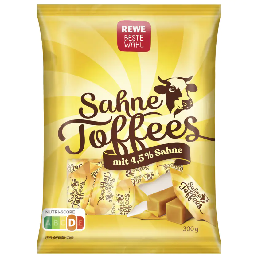 REWE Beste Wahl Sahne Toffees 300g - 4337256183642