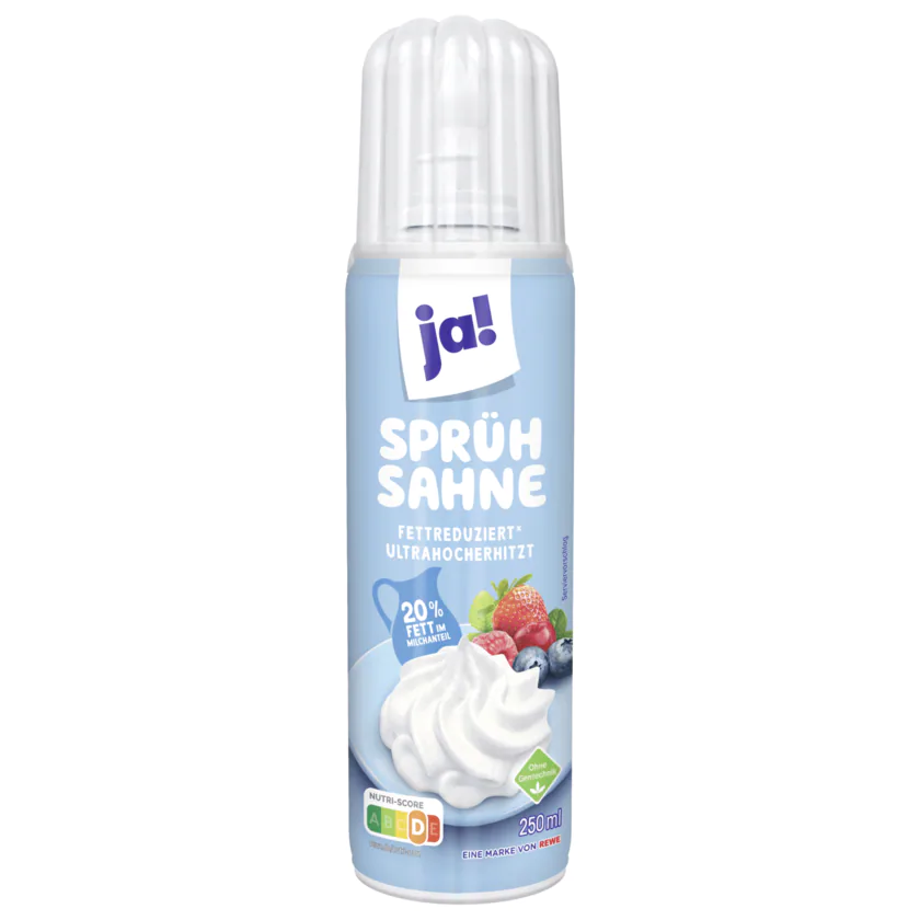 ja! Sprühsahne Fettreduziert 250ml - 4337256187015