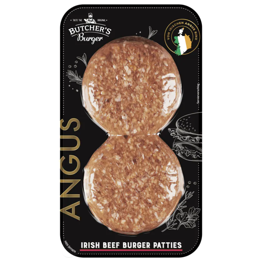Butcher's Burger Angus Irish Beef Burger Patties 230g - 4337256189897