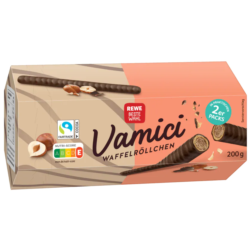 REWE Beste Wahl Vamici Waffelröllchen 200g - 4337256191333