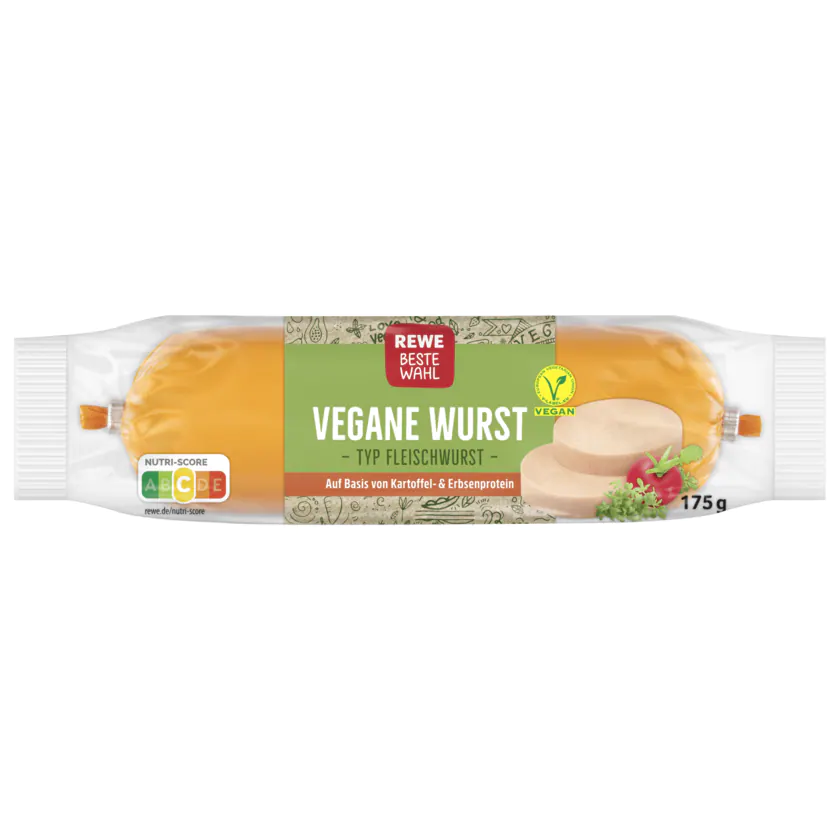 REWE Beste Wahl Vegane Fleischwurst 175g - 4337256191692