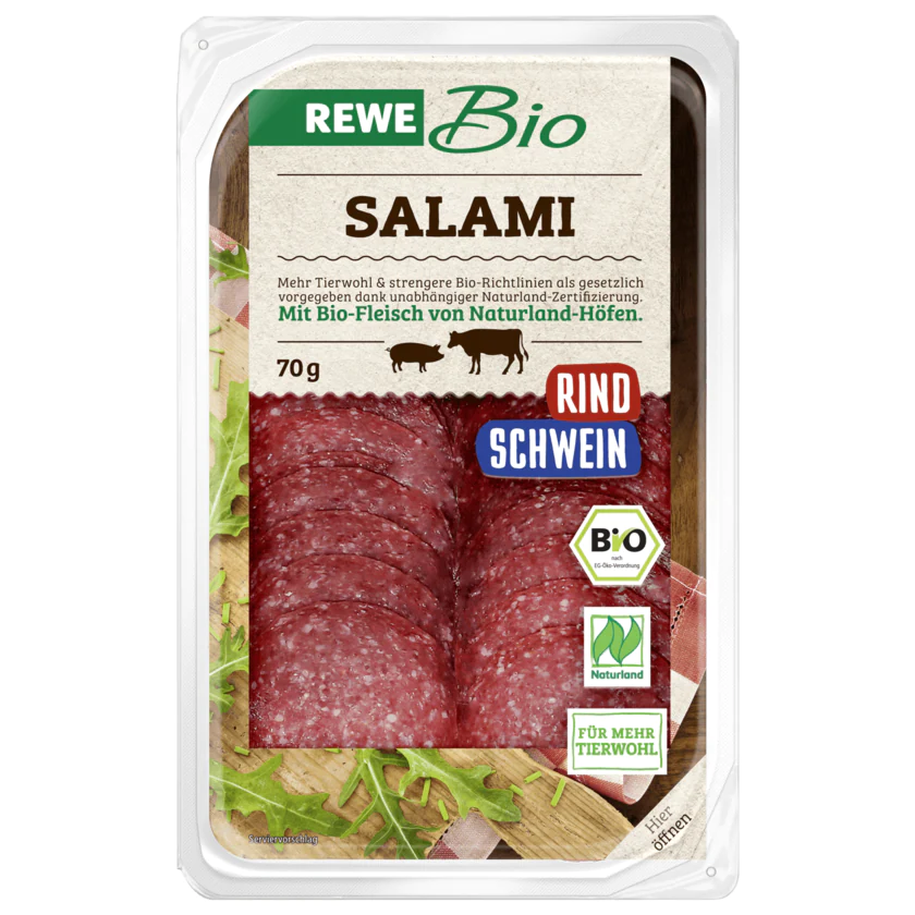 REWE Bio Salami 70g REWE.de - 4337256201667