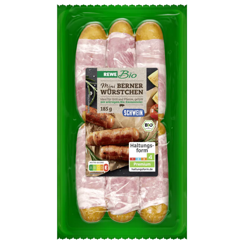 REWE Bio Mini Berner Würstchen Schwein 185g - 4337256207157