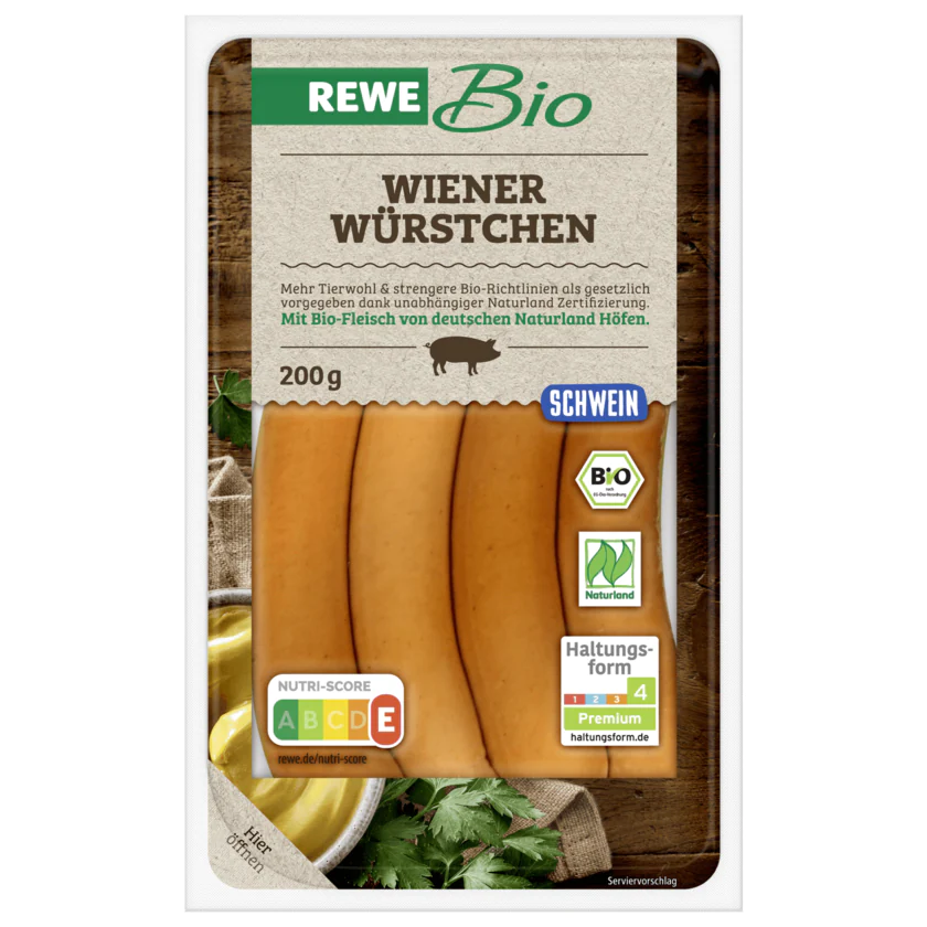 REWE Bio Wiener Würstchen 200g - 4337256207874