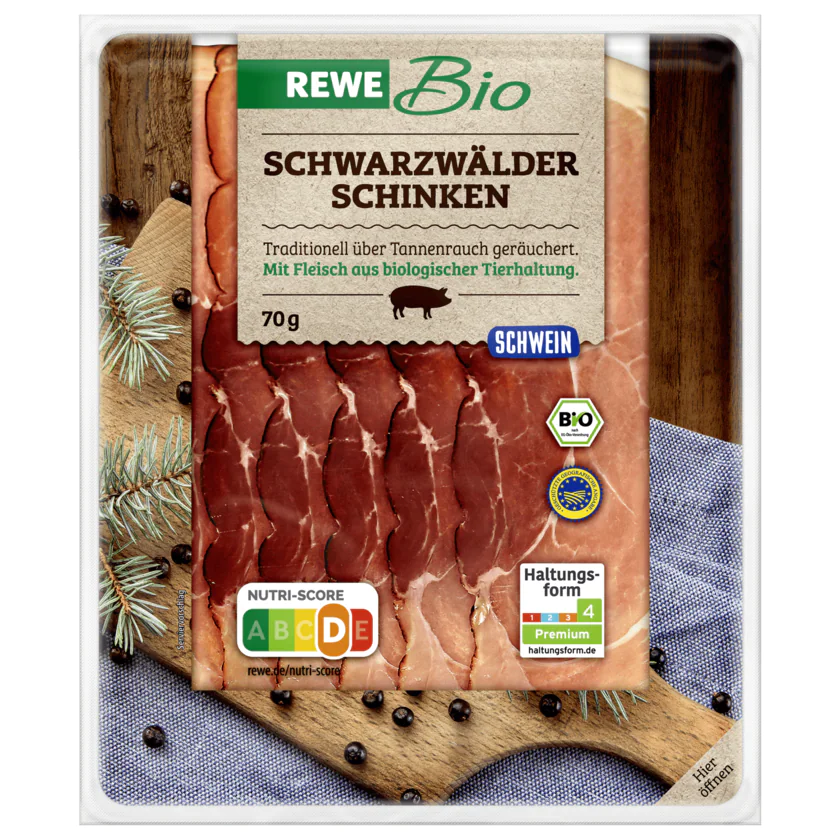 REWE Bio Schwarzwälder Schinken 70g - 4337256211017