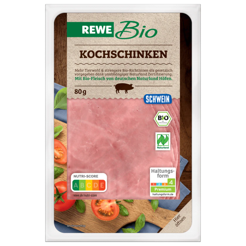 REWE Bio Kochschinken 80g - 4337256212946