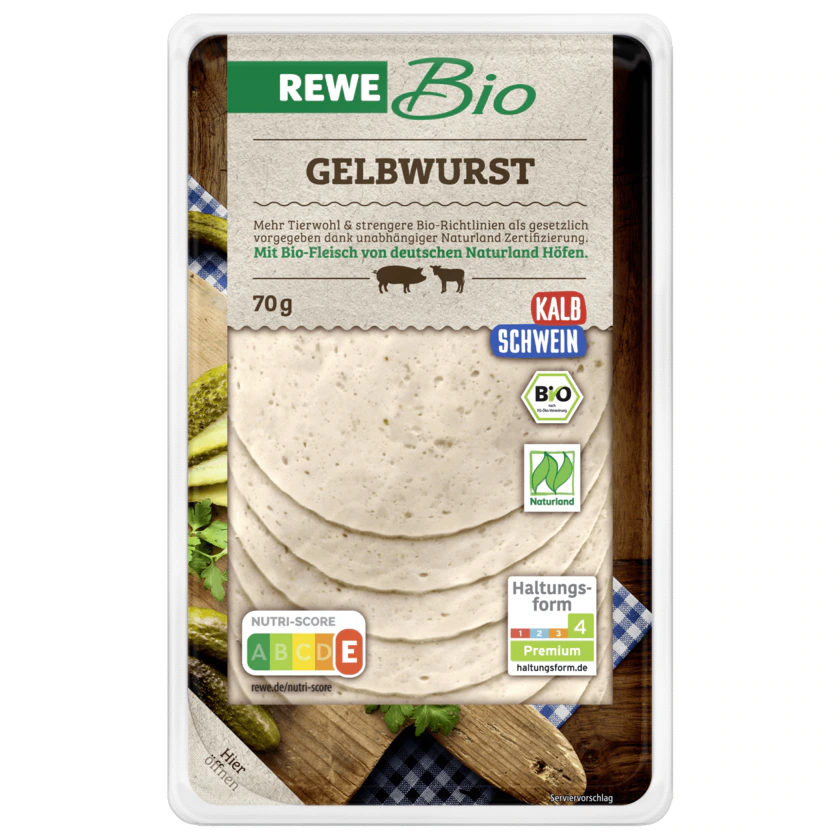 REWE Bio Gelbwurst 70g - 4337256213516