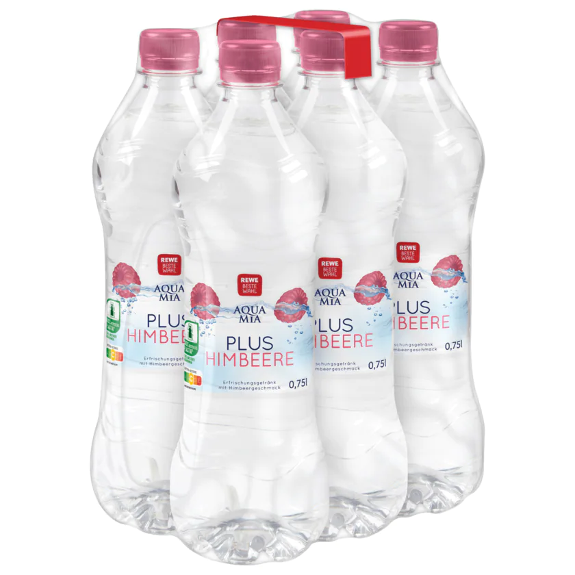 REWE Beste Wahl Aqua Mia Plus Himbeere 6x0,75l - 4337256256681