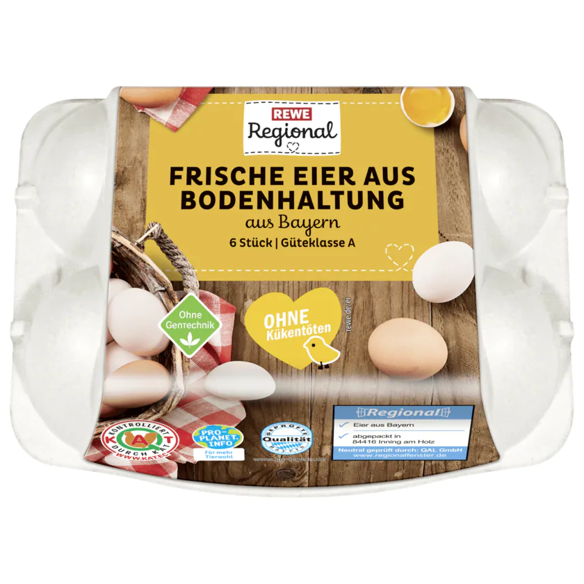 REWE Regional Eier Bodenhaltung 6 Stück - 4337256257916