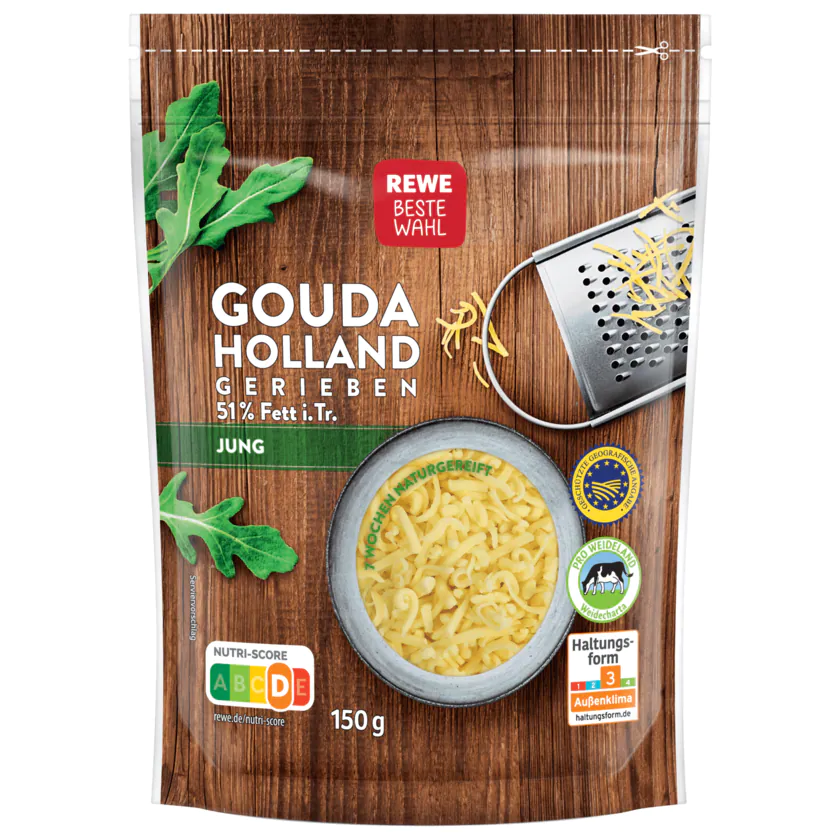 REWE Beste Wahl Gouda gerieben 150g - 4337256265645