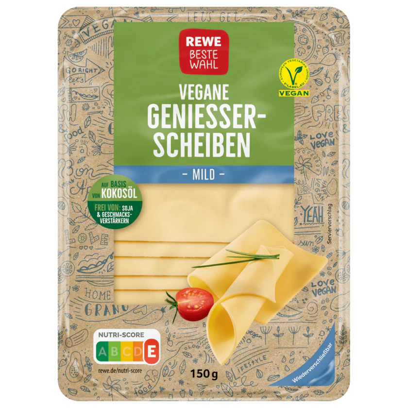 REWE Beste Wahl Vegane Genuss Scheiben mild 150g - 4337256286060
