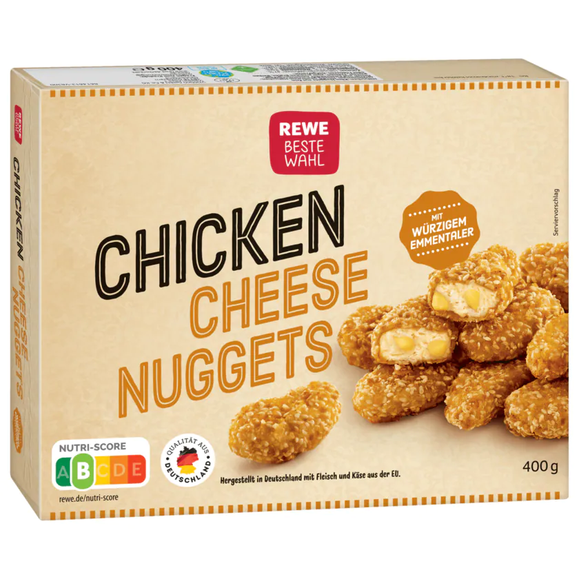 REWE Beste Wahl Chicken Cheese Nuggets 400g - 4337256286664