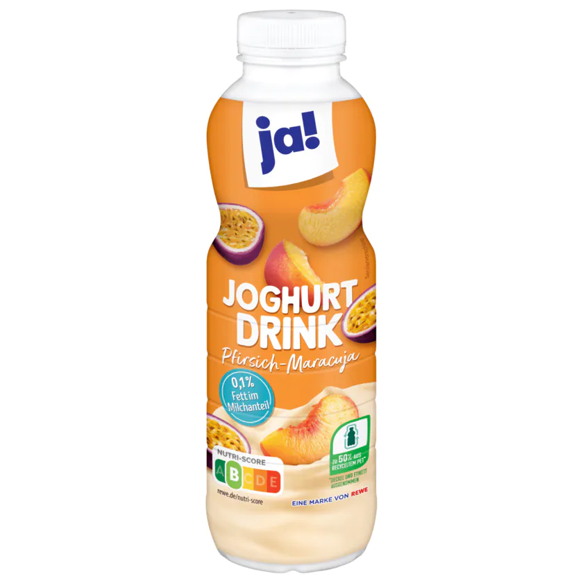 ja! Joghurt-Drink Pfirsisch-Maracuja 0,1% 500g - 4337256291606