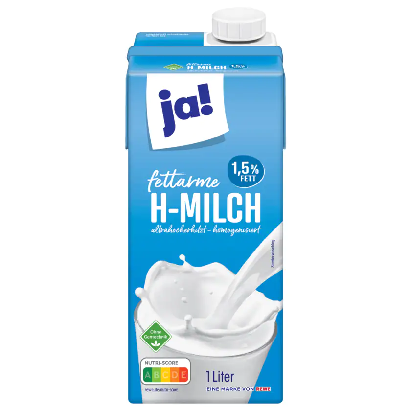 ja! H-Milch 1,5% 1l REWE.de - 4337256291873