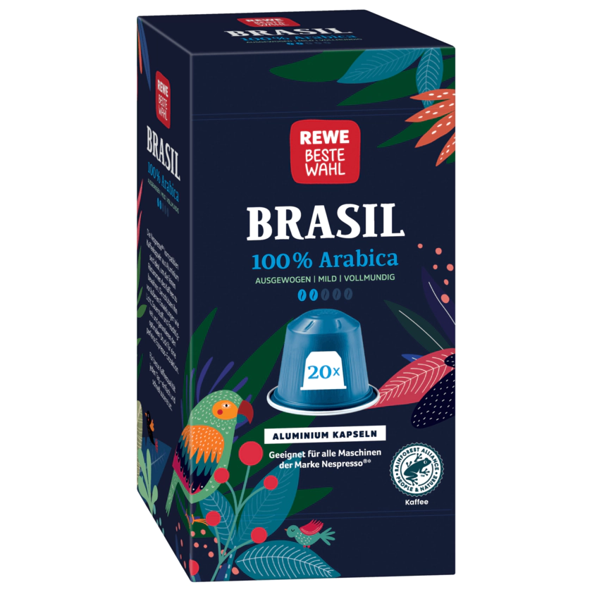 REWE Beste Wahl Brasil Kaffeekapsel Aluminium 110g - 4337256304276