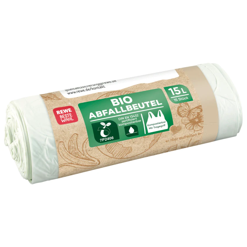 REWE Beste Wahl Bio Abfallbeutel 15l 15 Stück - 4337256305419