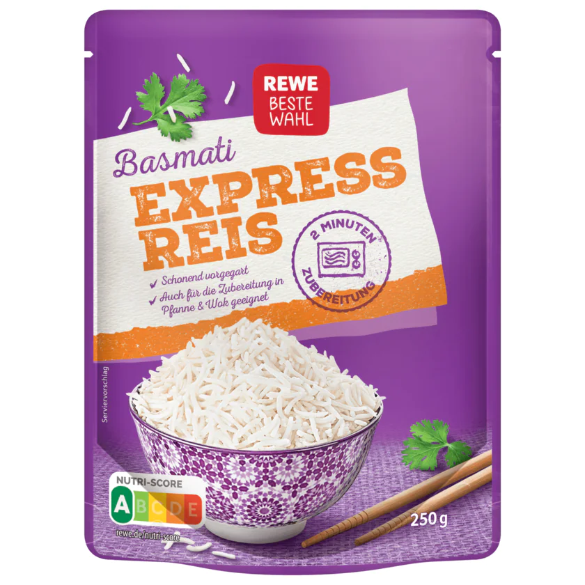 REWE Beste Wahl Express Basmati Reis 250g - 4337256308892