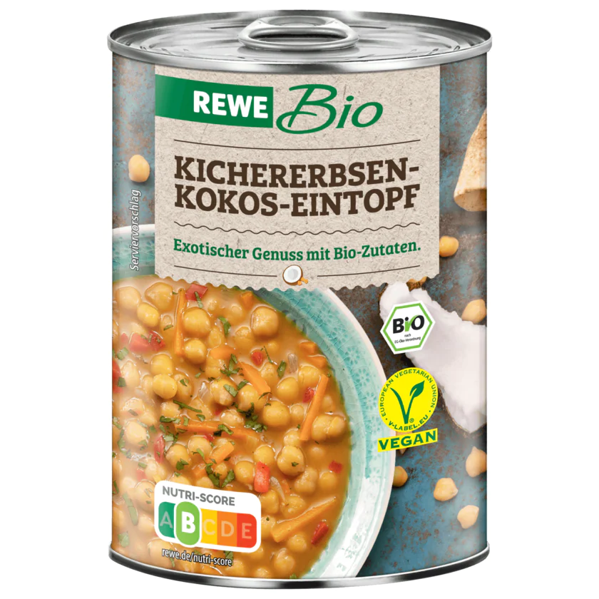 REWE Bio Kichererbsen-Kokos-Eintopf 400ml - 4337256356657