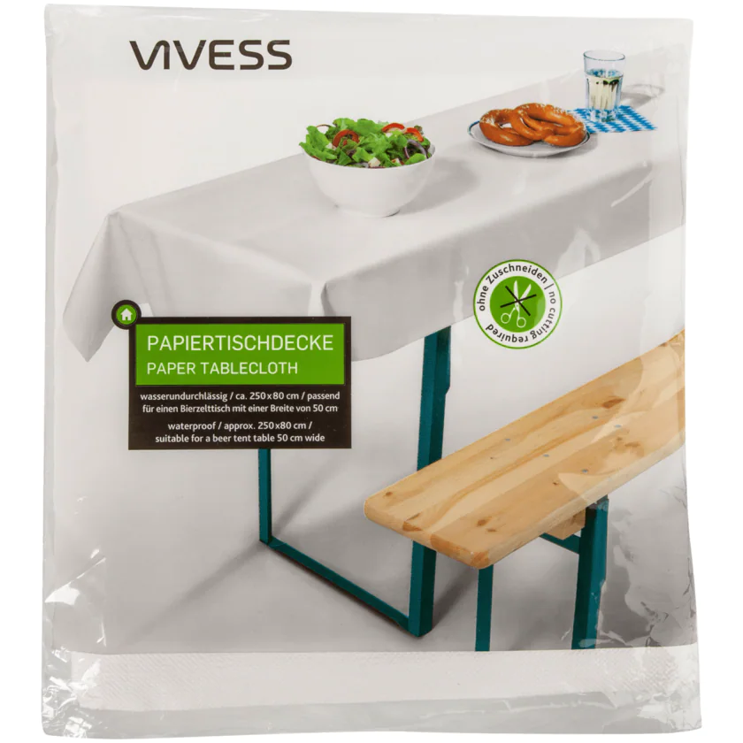 Vivess Papiertischdecke ca. 250x80cm - 4388844047761