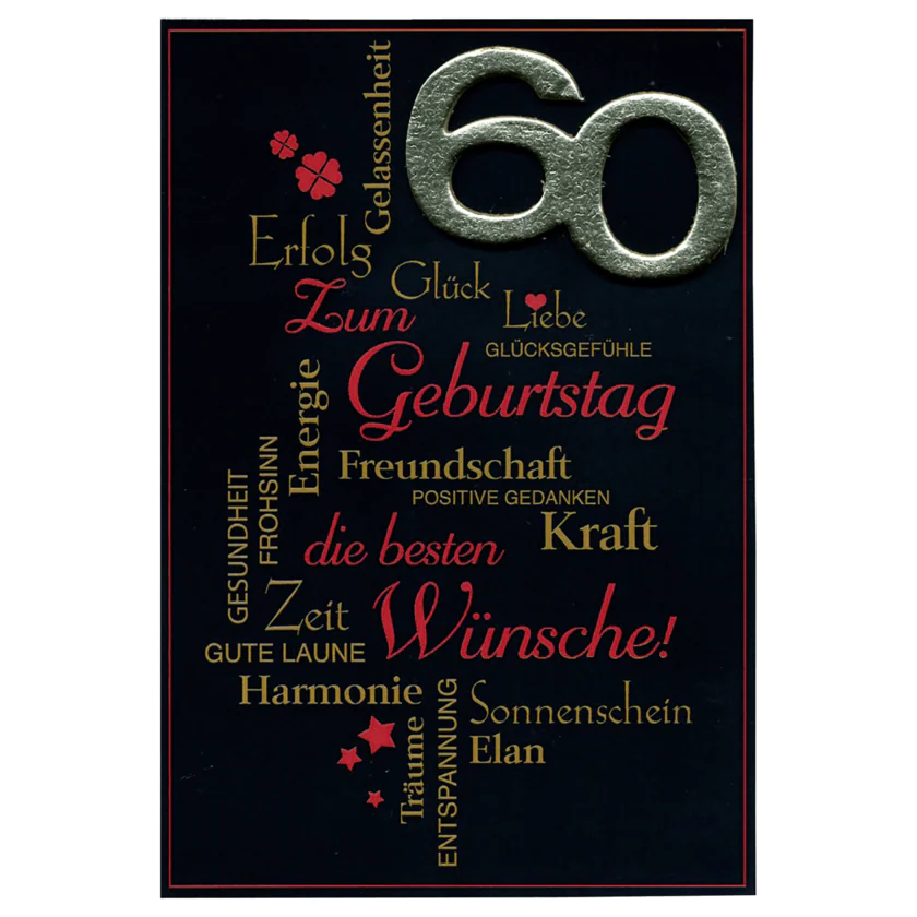 Vivess Glückwunschkarte 60. Geburtstag - 4388858932039