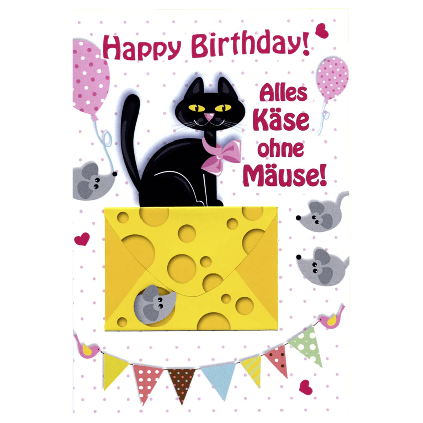 Vivess Geldkarte Geburtstag Katze - 4388858932596