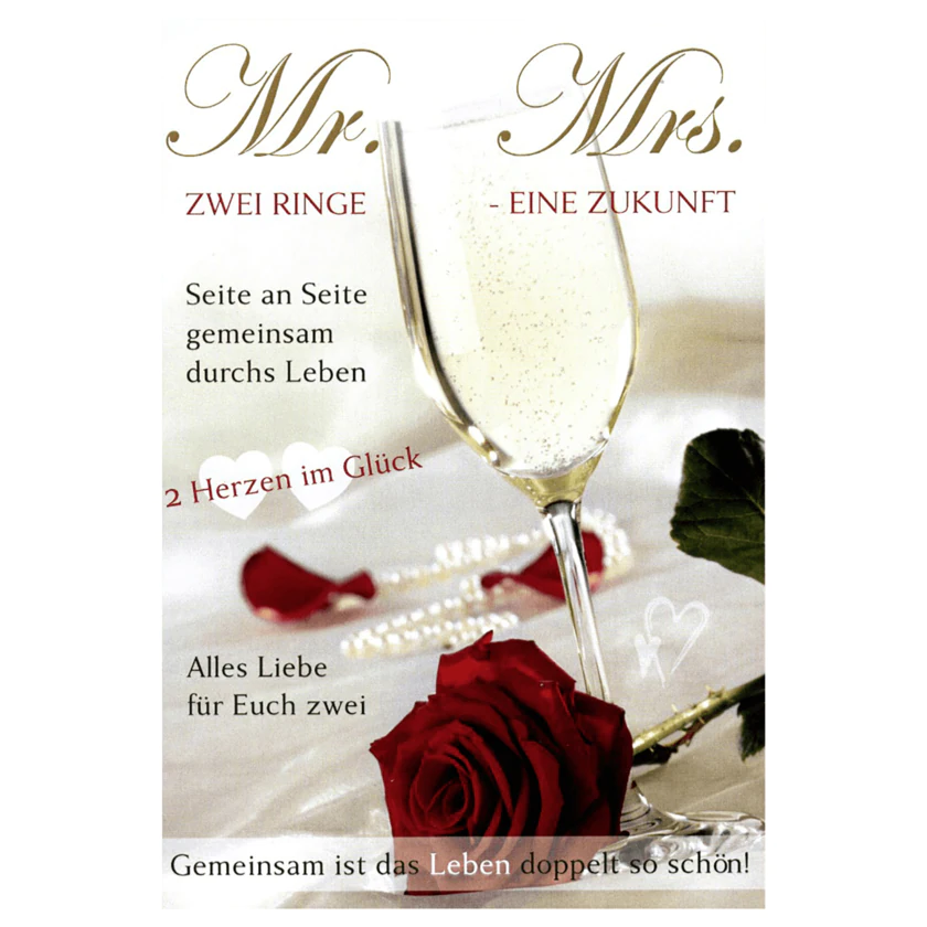 Vivess Glückwunschkarte Hochzeit Mr&Mrs - 4388858932909