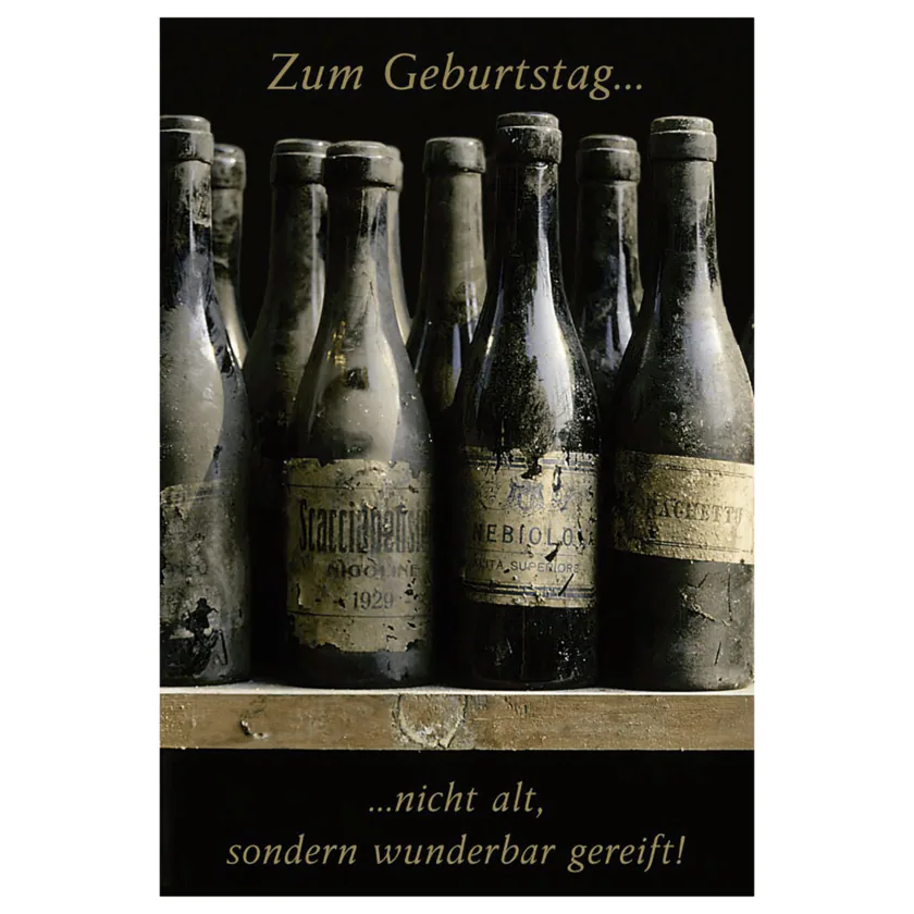 Vivess Glückwunschkarte Geburtstag Weinflaschen - 4388859103391