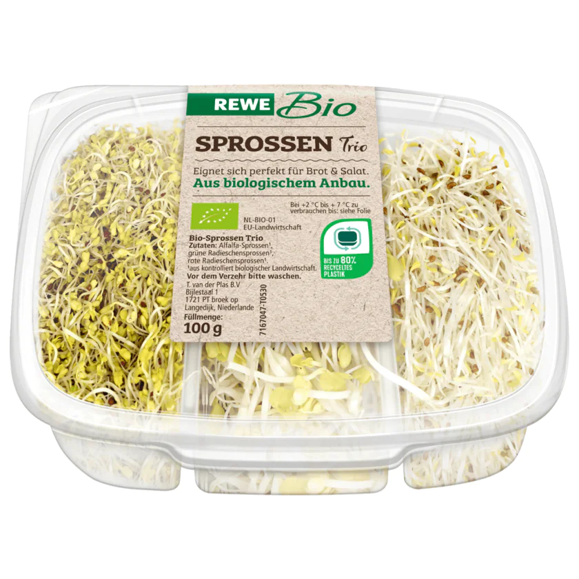 REWE Bio Sprossen Trio 100g - 4388860078664