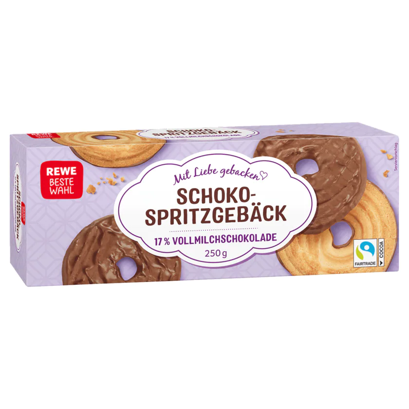 REWE Beste Wahl Schoko-Spritzgebäck 250g - 4388860413793