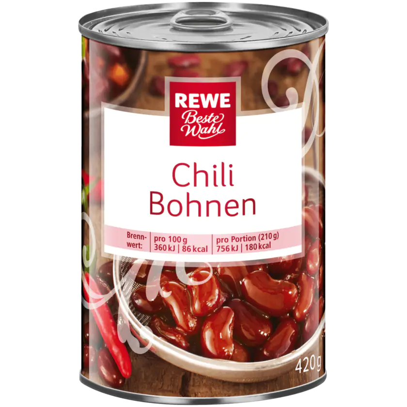 REWE Beste Wahl Chilibohnen in Sauce 420g - 4388860435870