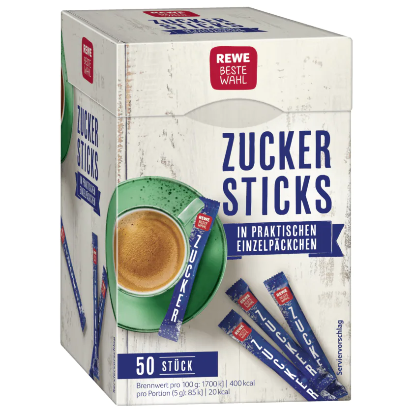 REWE Beste Wahl Zucker-Sticks 250g - 4388860436884