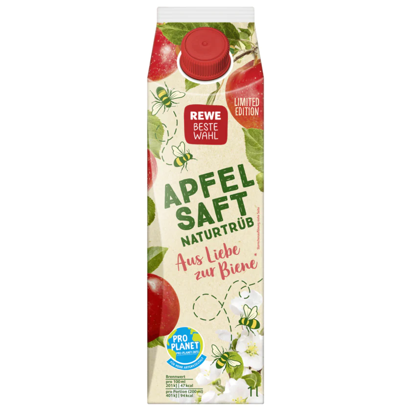 REWE Beste Wahl Apfelsaft naturtrüb 1l - 4388860445053