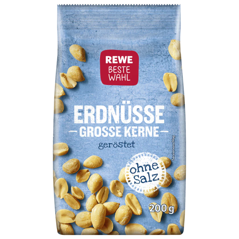 REWE Beste Wahl Erdnüsse grosse Kerne geröstet 200g - 4388860451320