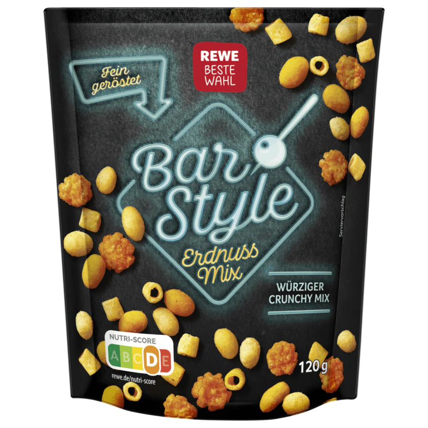 REWE Beste Wahl Bar Style Erdnuss Mix 120g - 4388860454321