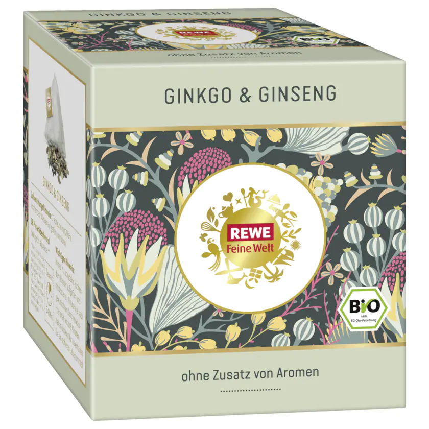 REWE Feine Welt Bio Tee Ginkgo & Ginseng 36g - 4388860474541