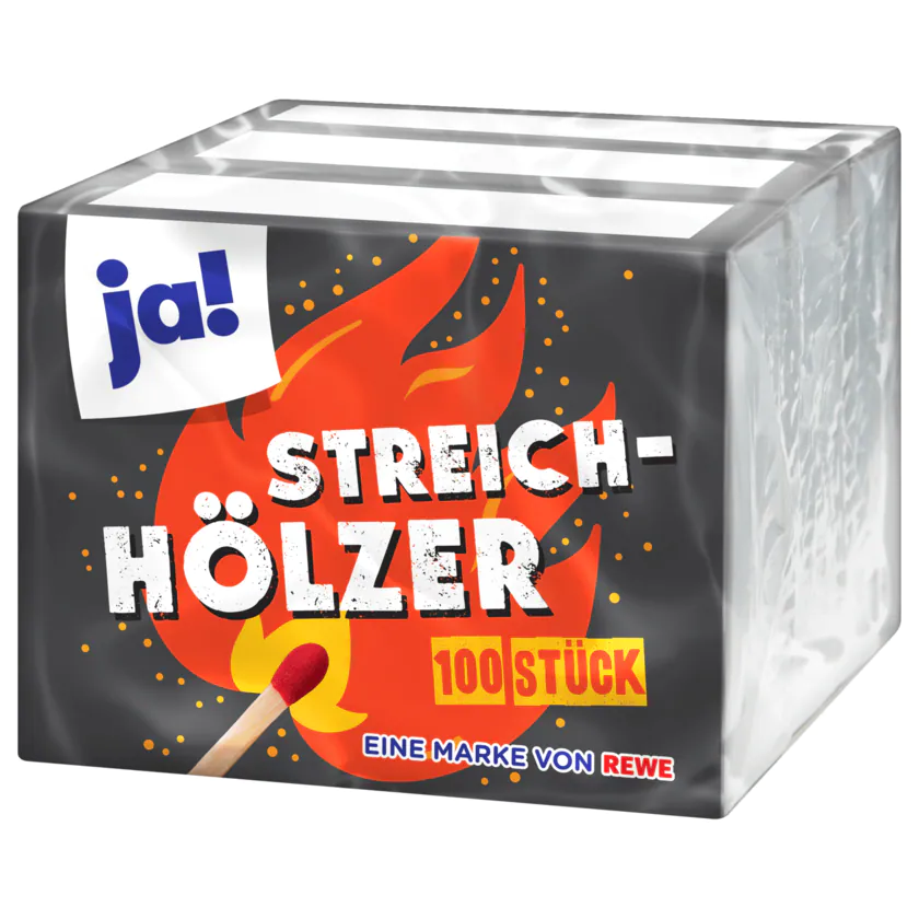 ja! Streichhölzer 3er Pack 100 Stück - 4388860478273