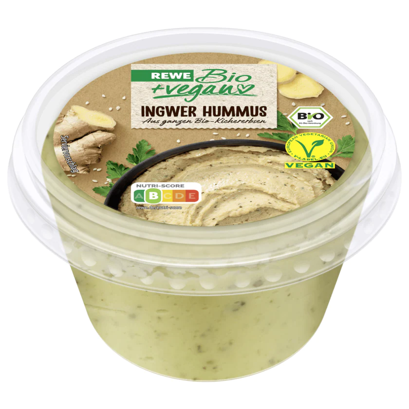 REWE Bio + vegan Ingwer Hummus 150g - 4388860480948