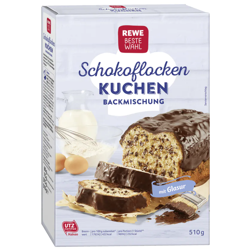 REWE beste Wahl Schokoflockenkuchen 525g - 4388860495027