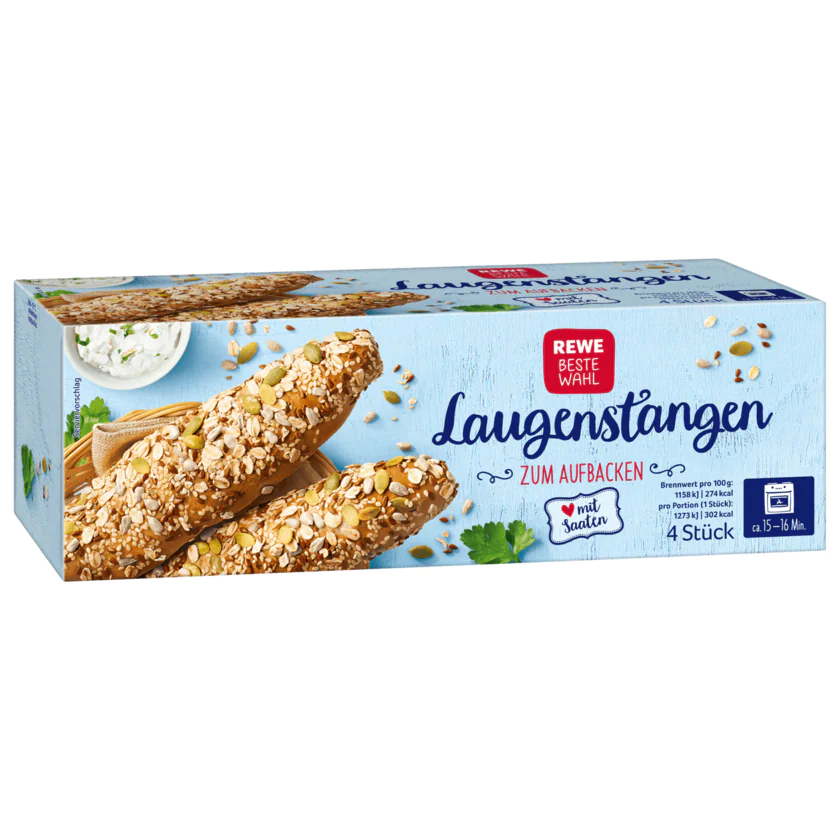 REWE Beste Wahl Laugenstange zum Aufbacken 440g - 4388860602296