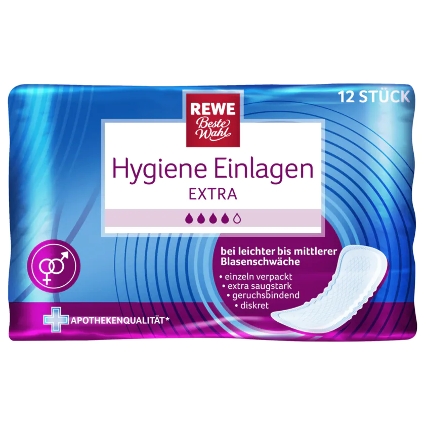 REWE Beste Wahl Hygieneeinlagen Extra 12 Stück - 4388860612554