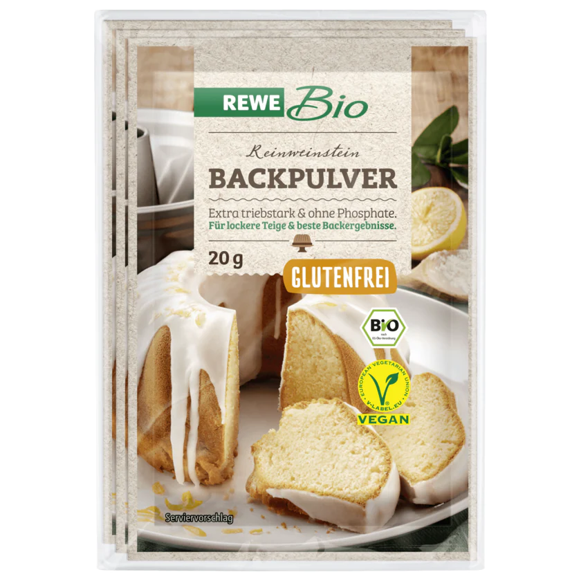 REWE Bio Reinweinstein-Backpulver 4x20 g - 4388860648157